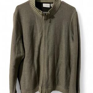 Olive green/gray cotton matching set